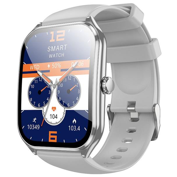 Smartwatch Hoco 1,96" AMOLED IP67 z funkcją rozmowy Y28 srebrny