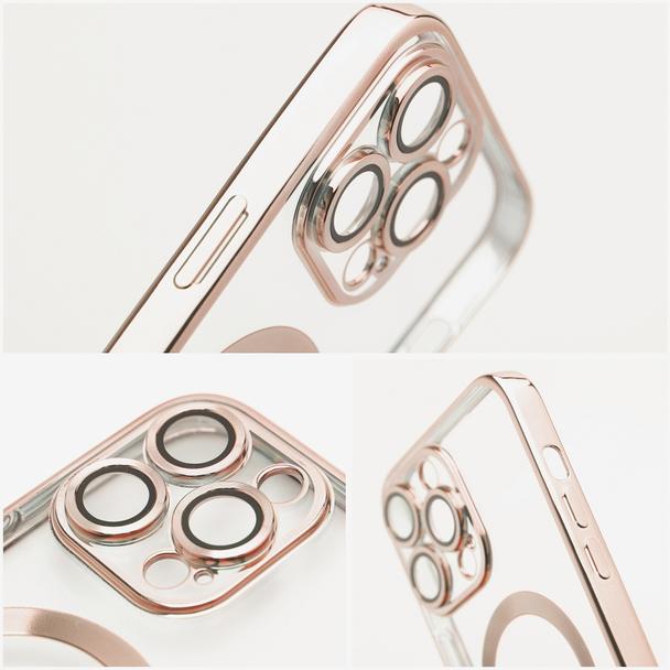 Futerał do Samsung A57 Electro Mag Cover zgodny z MagSafe złoty róż