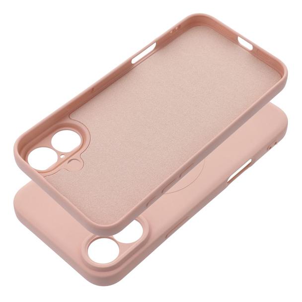 Futerał do iPhone 16 PLUS Silicone Mag Cover zgodny z MagSafe różowy