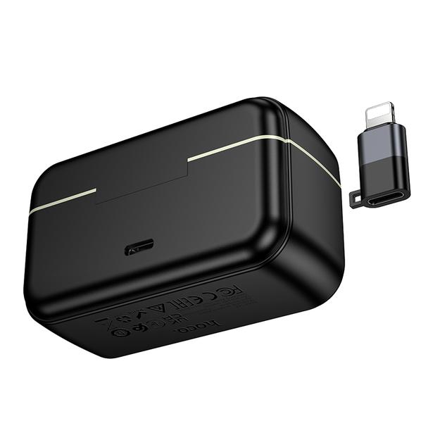 Mikrofon bezprzewodowy 2w1 Lightning / USB C Hoco L22 czarny