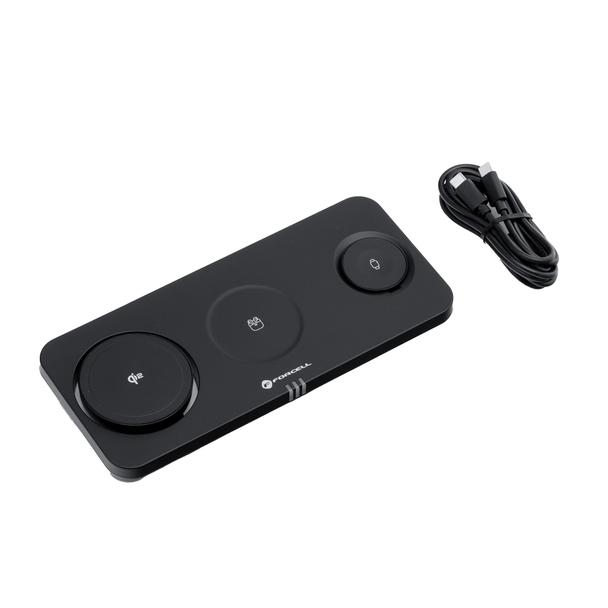 Ładowarka indukcyjna Forcell F-Energy 3w1 MagNetix USB C Qi2 20,5W zgodna z MagSafe czarna 0INT
