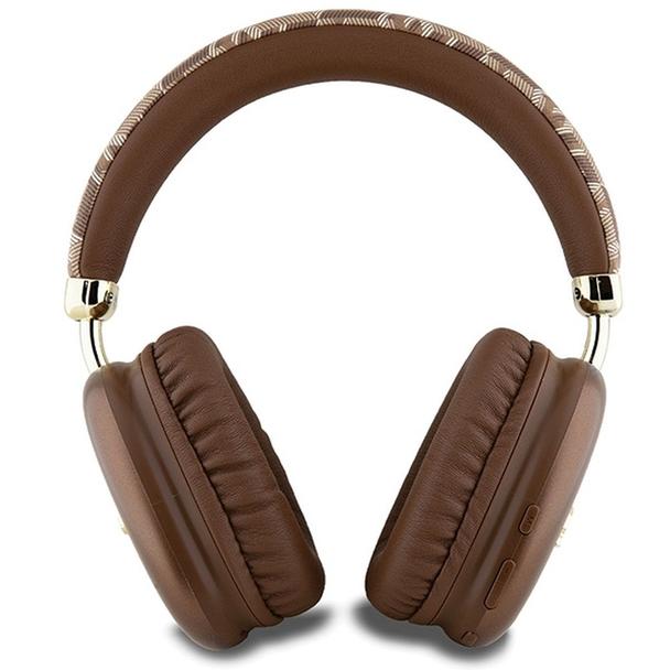 GUESS słuchawki bezprzewodowe bluetooth nauszne GUBHK1GCTCSW (Gcube Metallic Script Logo) brązowe