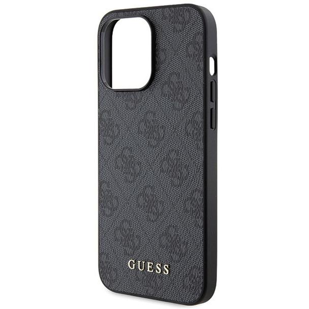 GUESS futerał do IPHONE 15 Pro GUHCP15LG4GFGR (4G Metal Logo) szary