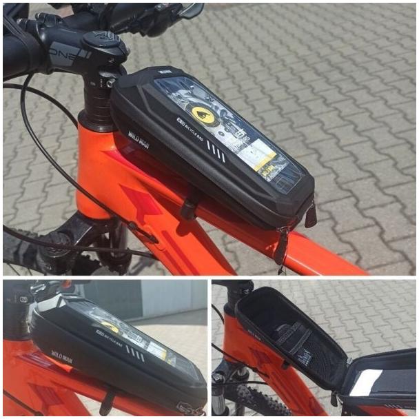 WILDMAN sakwa rowerowa na kierownicę na zamek 0,5L (4" - 7") X3 czarna