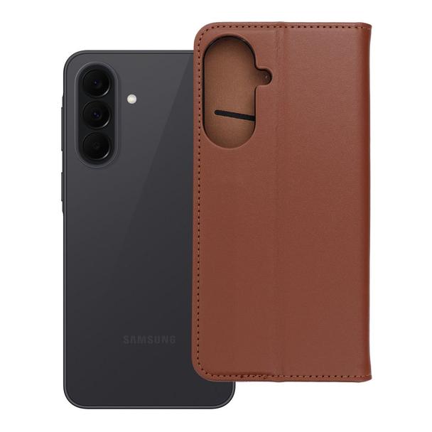 Etui z klapką na Samsung A37 5G Smart Pro Book skórzane brązowe