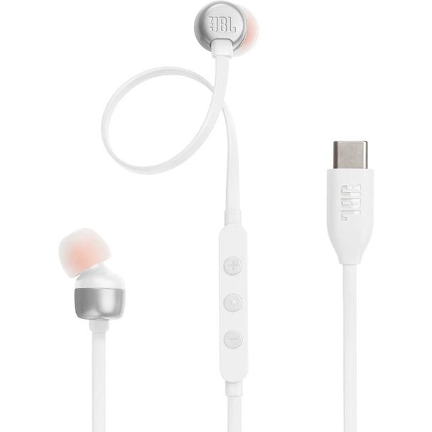 Słuchawki przewodowe douszne USB C JBL Tune 310C białe