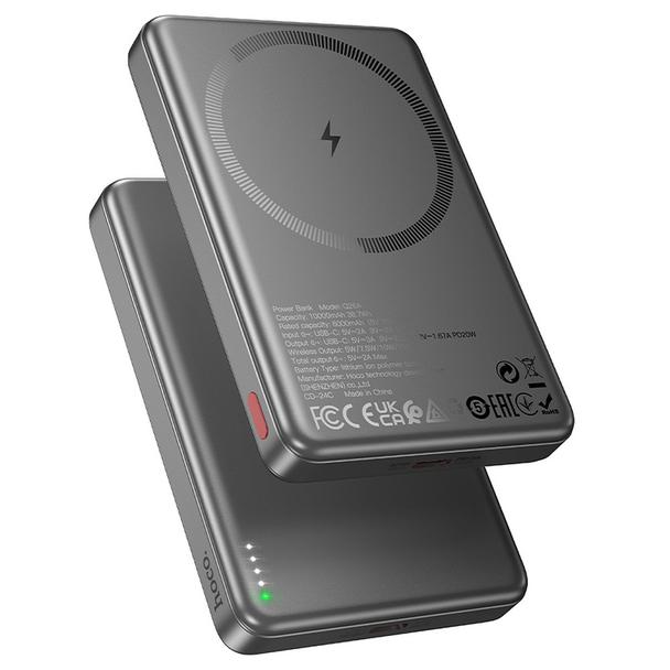 Powerbank zgodny z MagSafe Hoco 10000 mAh QC PD 2A 20W Q26A szary