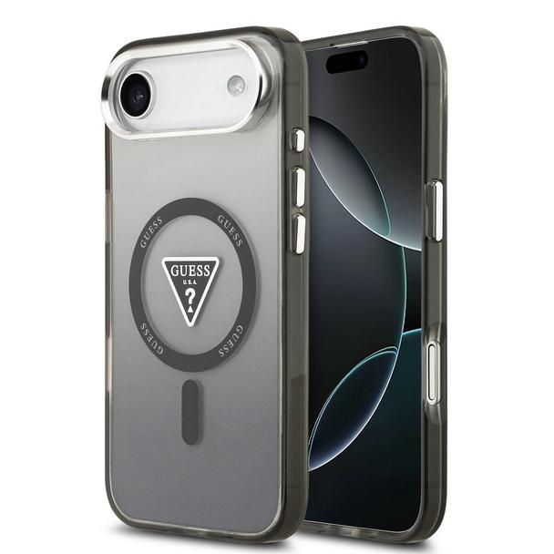 GUESS futerał do IPHONE 17 Air kompatybilny z MagSafe GUHMP17MHGTMLCGK (IML Gradient W/ Triangle Logo) czarny