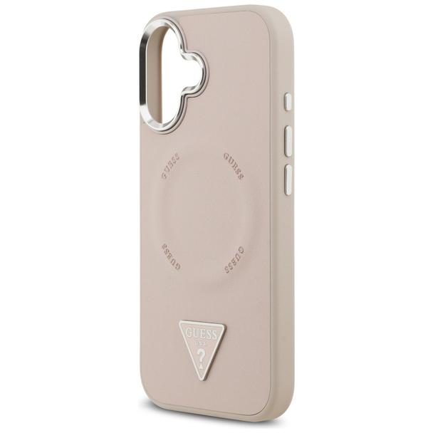 GUESS futerał do IPHONE 17 kompatybilny z MagSafe GUHMP17SPSDTSCMP (PU W/ Triangle Logo) różowy
