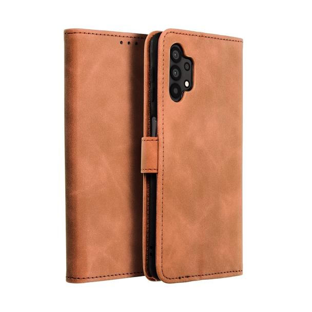 Etui z klapką na Samsung A32 5G Tender Book brązowe
