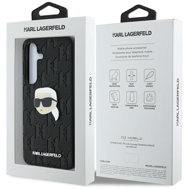 KARL LAGERFELD futerał do SAMSUNG S25 KLHCS25SPGKLKIPK (PU Monogram K. Head Pin) czarny