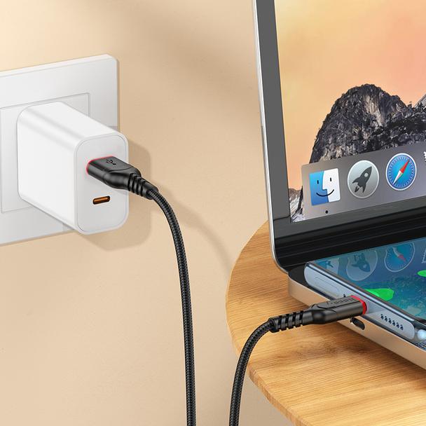 Kabel USB A do USB C Hoco 3A 3 m X59 czarny