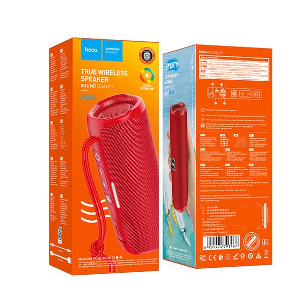 Głośnik bezprzewodowy 2 x 5W 3h Hoco HC16 czerwony