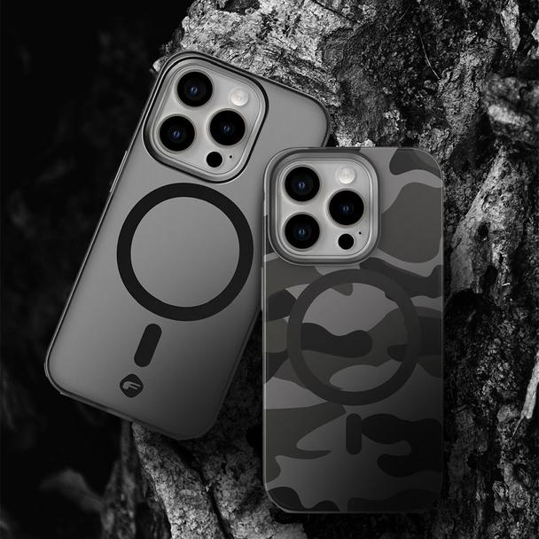 Etui na Samsung S25 PLUS Forcell F-Protect Levels Dual Layer 4D technology zgodne z MagSafe Military Drop-Test black camo