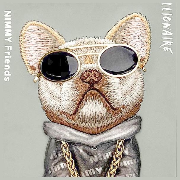 NIMMY futerał GLASSES COOL DOG do IPHONE 15 Pro Max szary