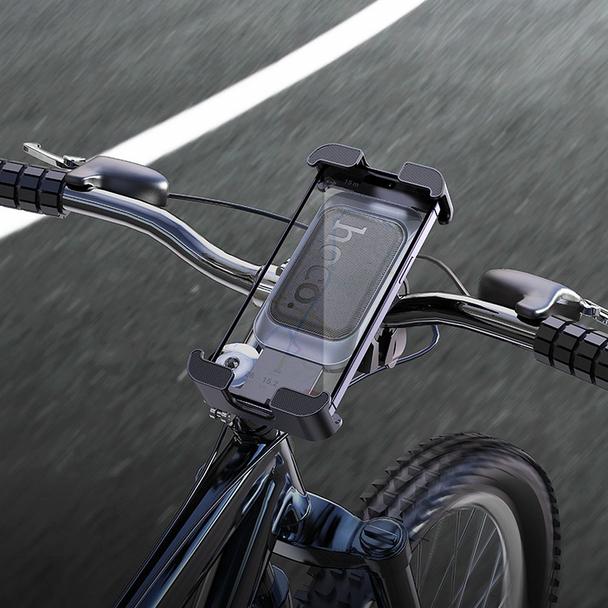Uchwyt na telefon do roweru / motocykla Hoco do kierownicy H82 czarno szary