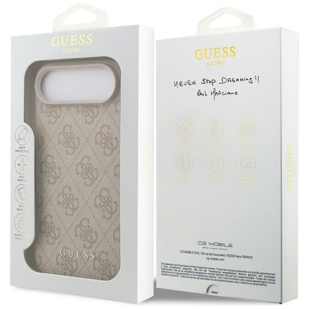 GUESS futerał do IPHONE 17 Air GUHCP17MG4GFPI (PU 4G Classic) różowy
