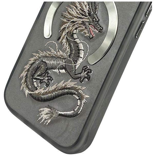 NIMMY futerał DRAGON kompatybilny z MagSafe do IPHONE 16 Pro szary