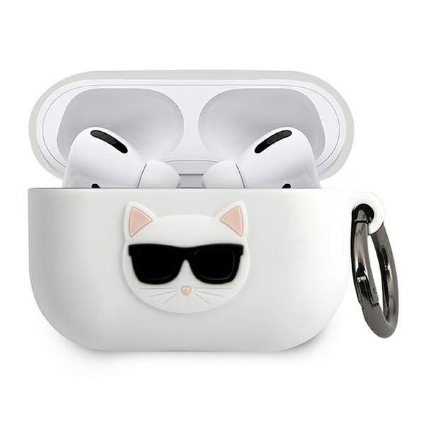 Oryginalne Etui KARL LAGERFELD KLACAPSILCHWH do Apple Airpods Pro biały
