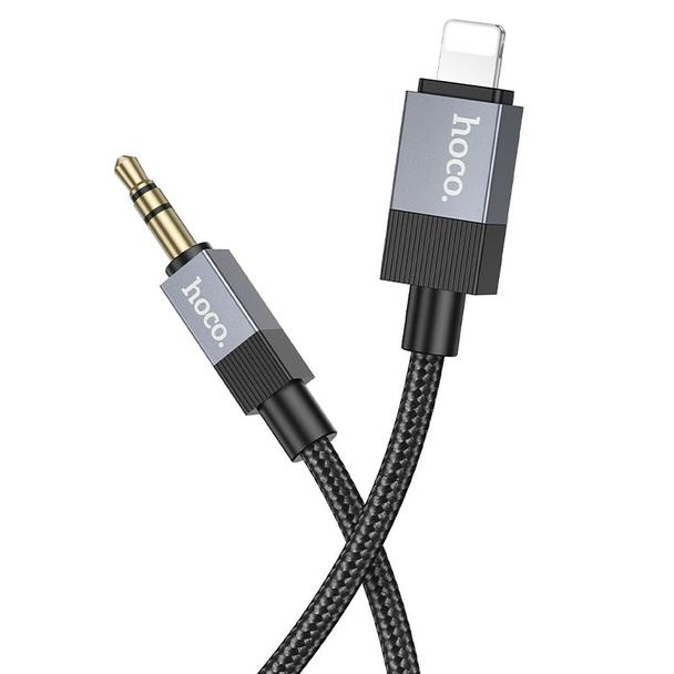 Kabel AUX Jack 3,5 mm (męski) do Lightning (męski) Hoco 1 m UPA32A czarny
