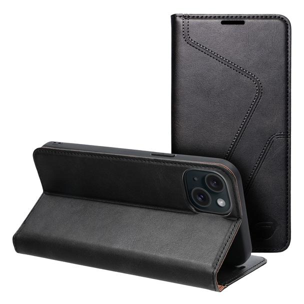 Pokrowiec na iPhone 15 PLUS Forcell F-Protect RFID Blocker Book czarny