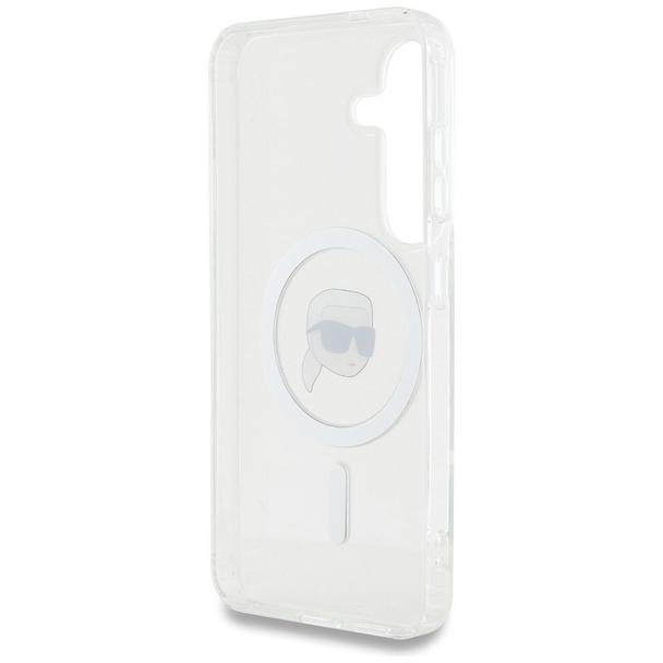 KARL LAGERFELD futerał do SAMSUNG S25 KLHMS25SHLSKIH (Magnetic IML Metal K. Heads) biały