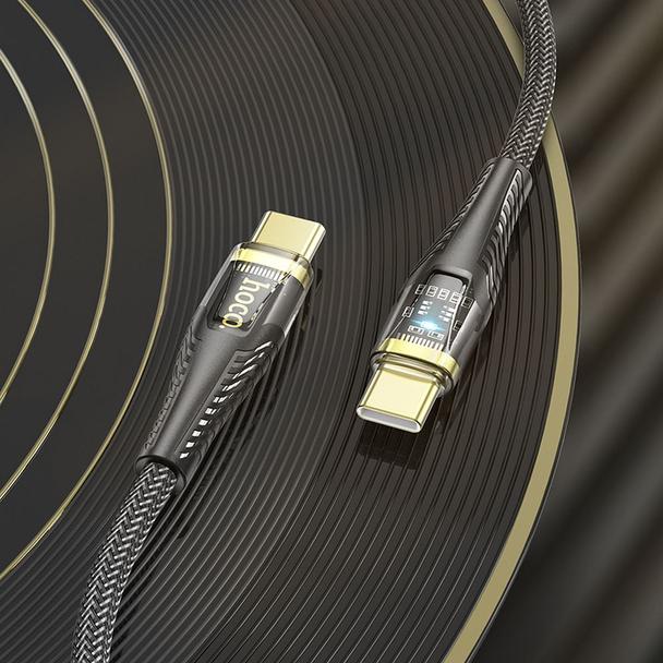 Kabel USB C do USB C Hoco 3A 60W 1,2 m U121 czarny