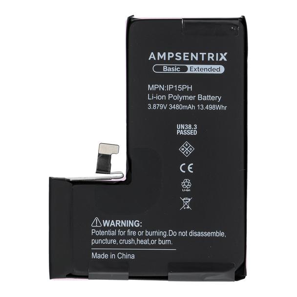 AmpSentrix Basic bateria  do iPhone 15 PRO (zwiększona pojemność 3480 mAh)