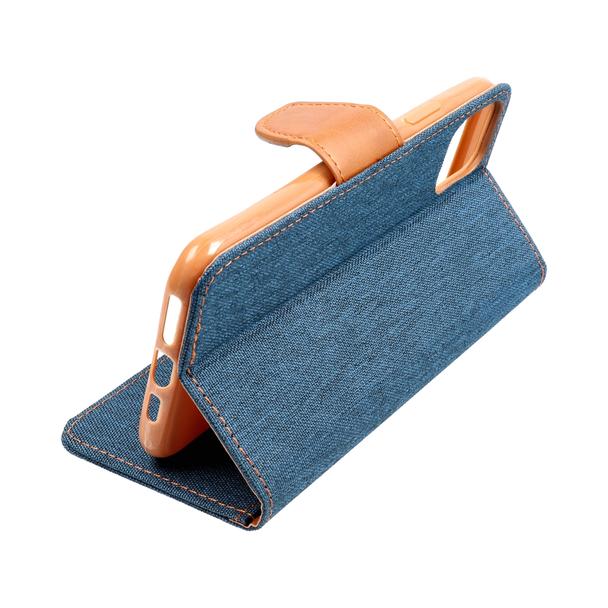 Etui z klapką na Samsung A35 5G Canvas Book granatowe