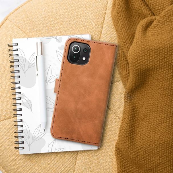 Etui z klapką na Xiaomi Redmi 10 / 10 2022 Tender Book brązowe