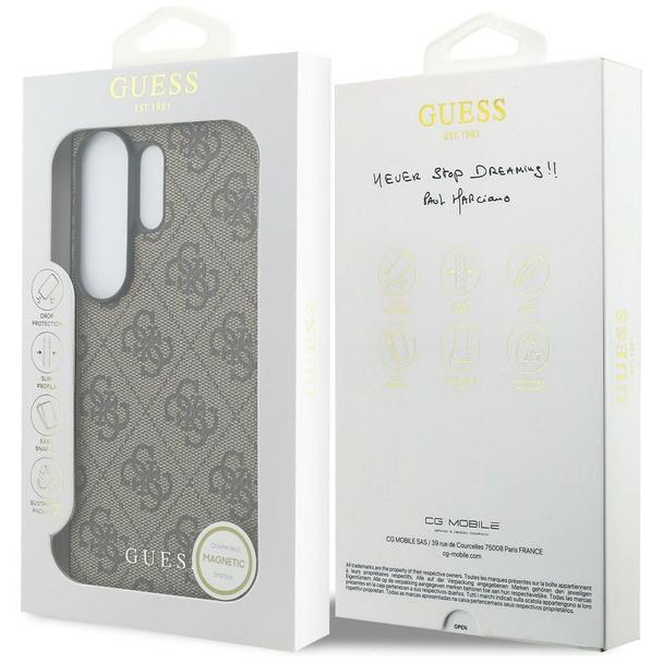 GUESS futerał do SAMSUNG S26 Ultra GUHMS26LGF4GBR (PU 4G Classic Logo with Charm) brązowy