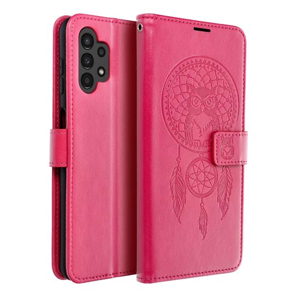 Etui z klapką na Samsung A13 4G Mezzo Book łapacz snów magenta