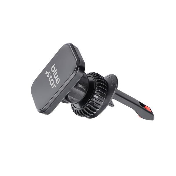 Uchwyt na telefon do samochodu magnetyczny Blue Star Smart Lock Square Magnetic do kratki czarny
