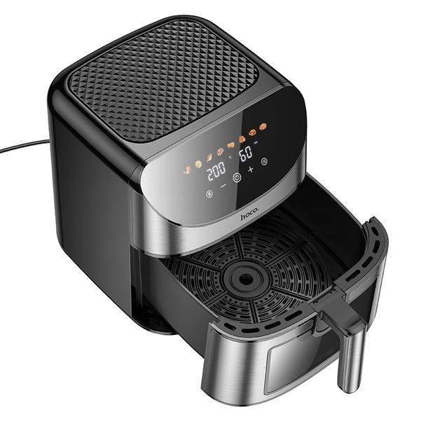 Frytkownica beztłuszczowa Air Fryer Hoco z ekranem dotykowym i okienkiem 8L 1700W HE21 czarna