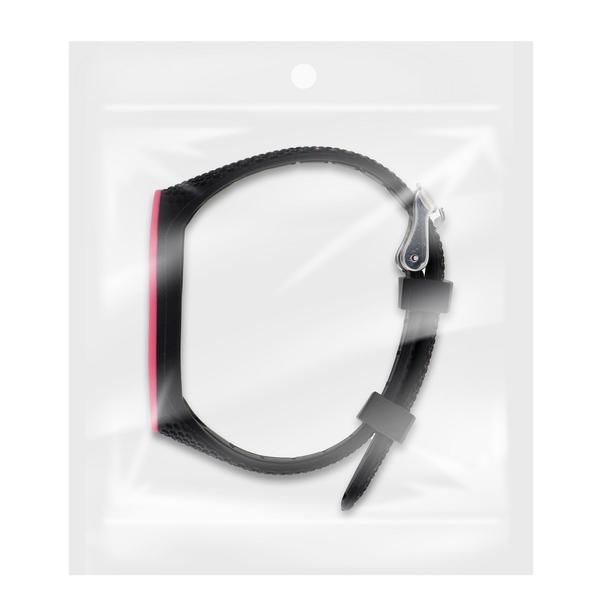Pasek z elastomeru LIFESTYLE do XIAOMI Mi Band 5 / 6 czarny (06)