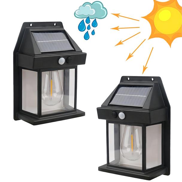 Lampa solarna LED do ogrodu elewacyjna RC-K-1536 czarna