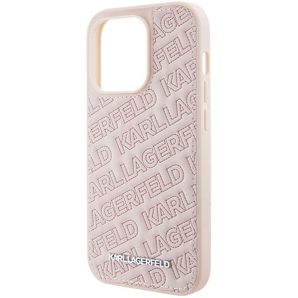 KARL LAGERFELD futerał do IPHONE 15 Pro KLHCP15LPQKPMP (Quilted Pattern) różowy