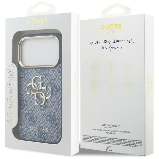 GUESS futerał do IPHONE 18 Pro /17 Pro (Big Classic Logo 4G) niebieski