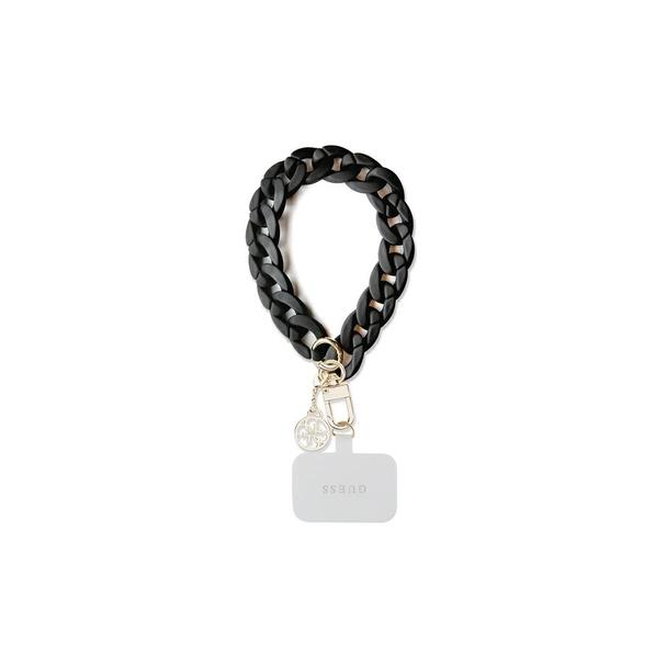 GUESS hand strap GUOUCBMC4MK (Large Chain Acrylic 4G Charms) czarny