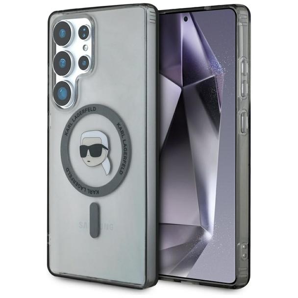KARL LAGERFELD futerał do SAMSUNG S25 Ultra KLHMS25LHLSKIK (Magnetic IML Metal K. Heads) czarny