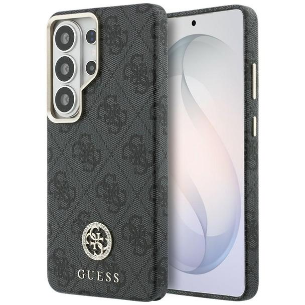 GUESS futerał do SAMSUNG S26 Ultra GUHMS26LP4GRMDEK (4G Rhinestone Round Logo MagSafe) czarny