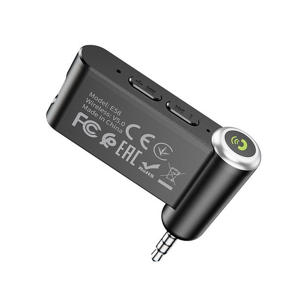 Odbiornik AUX Hoco Bluetooth Jack 3,5 mm E58 czarny
