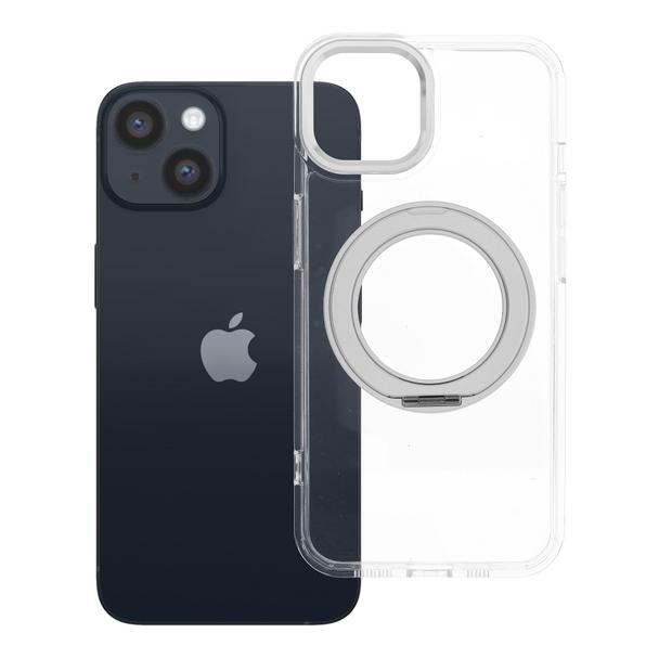 Etui na iPhone 14 Frame Circle Stand zgodne z MagSafe transparentne