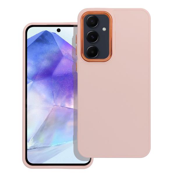 Futerał do Samsung A55 5G Frame pudrowy róż