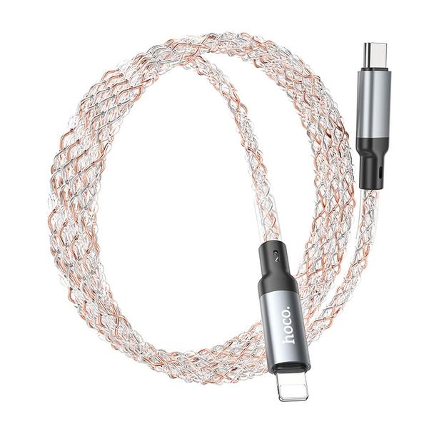 Kabel USB C do Lightning Hoco PD 20W 1 m U112 szary
