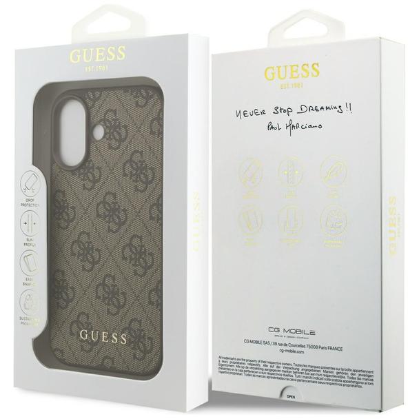 GUESS futerał do IPHONE 17 GUHCP17SG4GFBR (PU 4G Classic) brązowy