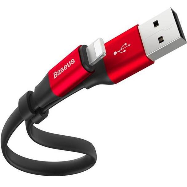BASEUS kabel USB A do Lightning 2A Nimble CALMBJ-B91 0,23 m czarno czerwony