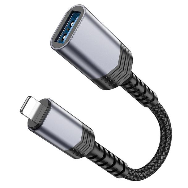 Adapter Lightning do USB A Hoco UA24 czarny