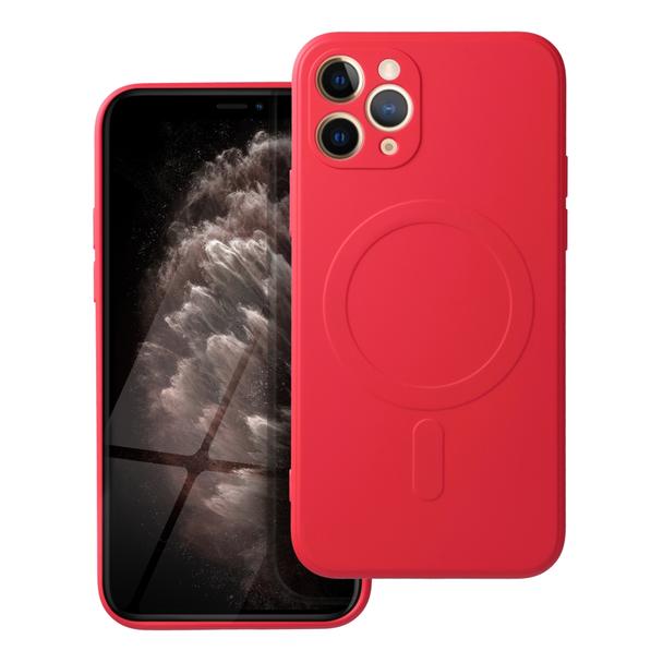 Futerał do iPhone 11 PRO Silicone Mag Cover zgodny z MagSafe czerwony