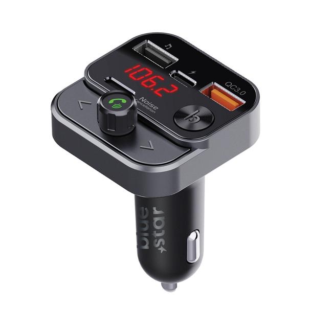 Transmiter samochodowy bluetooth Blue Star AutoStream QC3.0 30W BT84B czarny